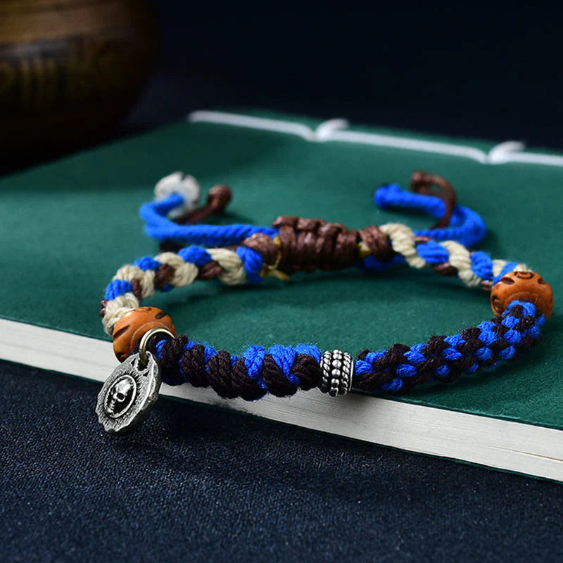 Buddha Stones Tibetan Hand-woven Garuda String Luck Bracelet