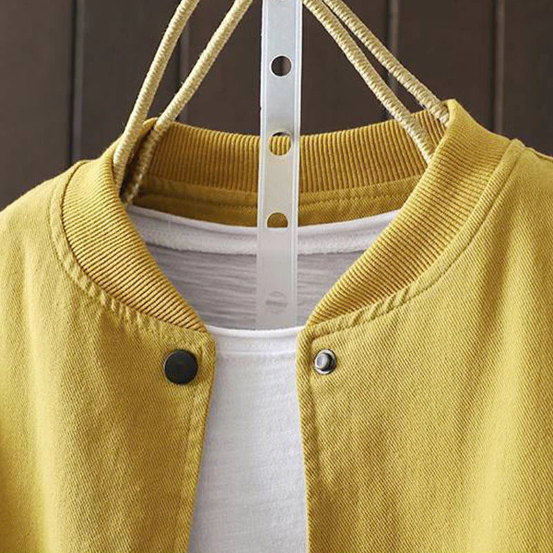 Buddha Stones Fall Button Down Women's Cotton Long Sleeve Outerwear Jacket With Pockets