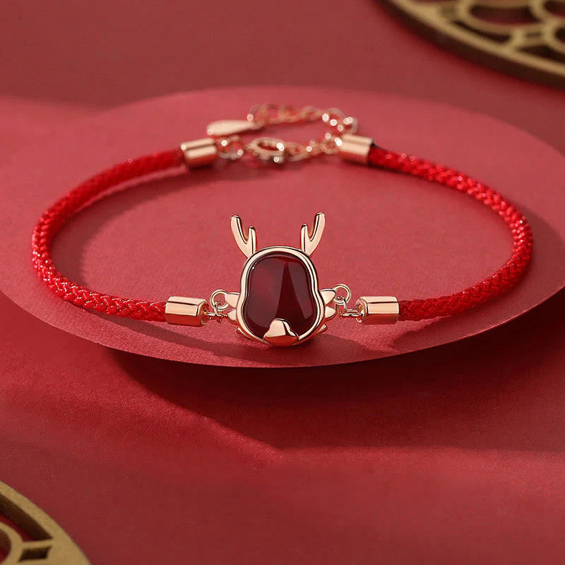 âââA Flash Sale- Buddha Stones 925 Sterling Silver Year of the Dragon Natural Red Agate Dragon Attract Fortune Fu Character Strength Bracelet Necklace Pendant Earrings