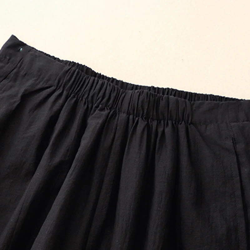 Buddha Stones Casual Simple Design Women's Harem Pants With Pockets