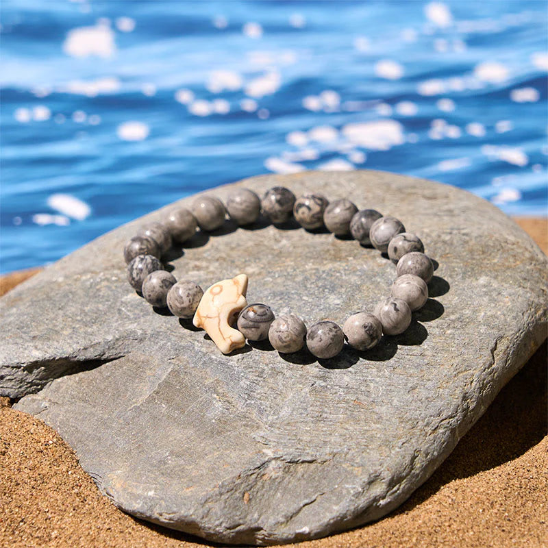 Buddha Stones Natural Various Stones Dolphin Spiritual Balance Bracelet