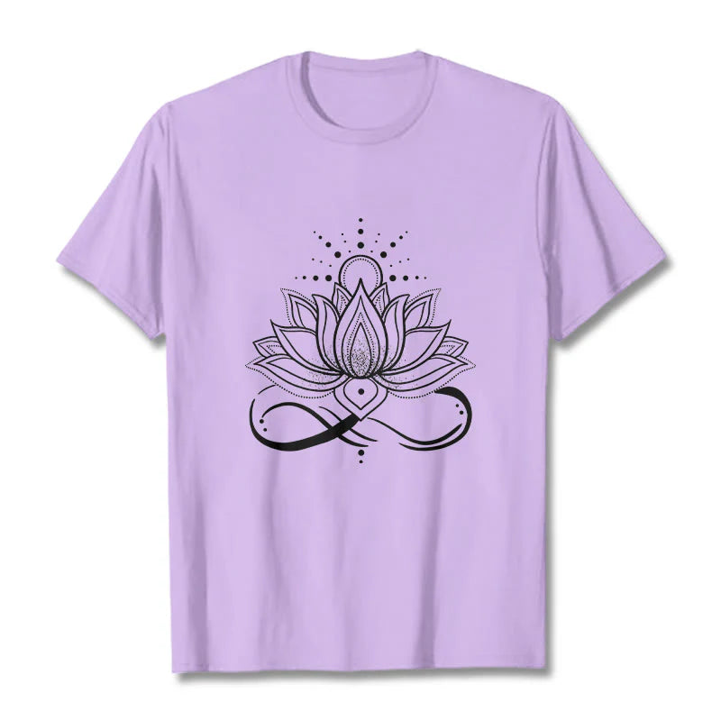Buddha Stones Lotus Flower Sun Design Tee T-shirt