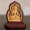 Buddha Stones Vajrasattva Buddha Wood Engraved Compassion Statue Figurine Decoration