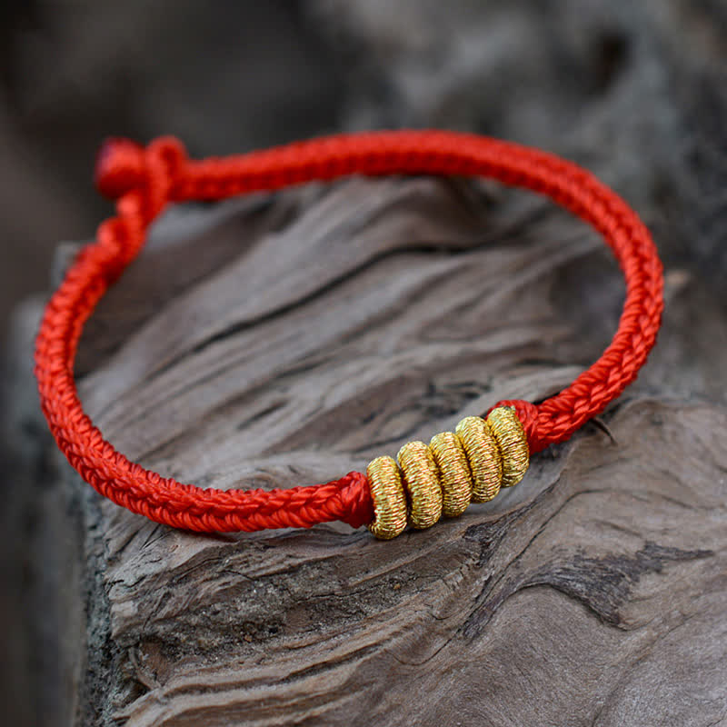 Buddha Stones Handmade Simple Design Chinese Knotting Luck Strength Braid String Bracelet (Extra 35% Off | USE CODE: FS35)