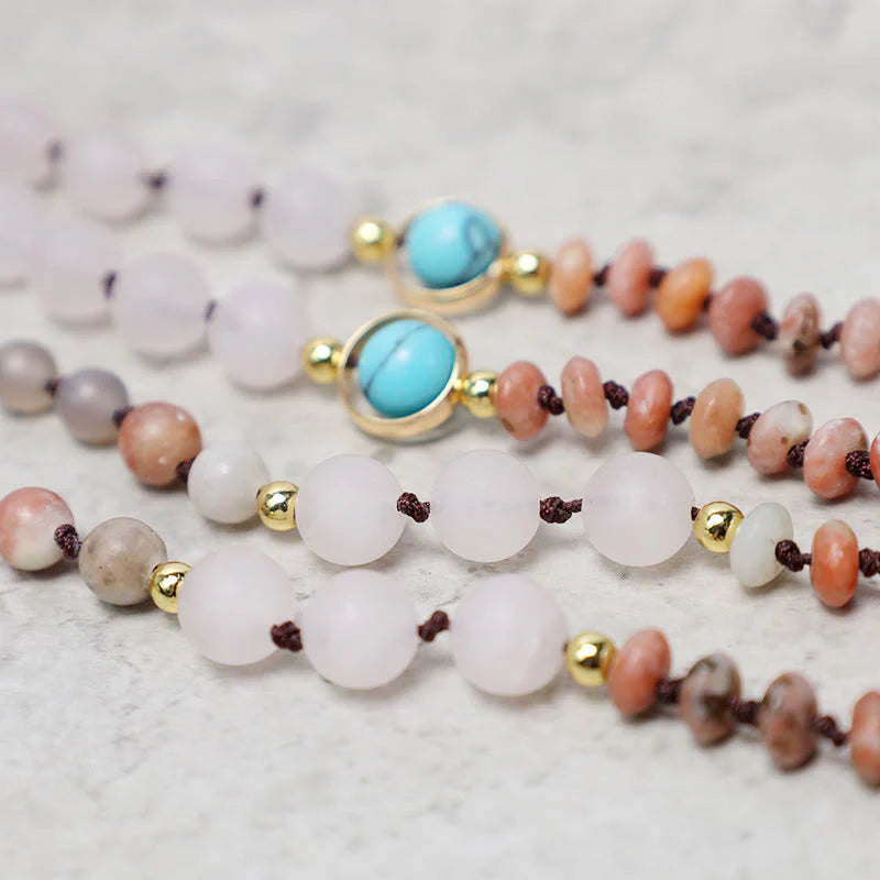 Buddha Stones Natural Rose Quartz Crystal Stone Healing Arrowhead Necklace Pendant