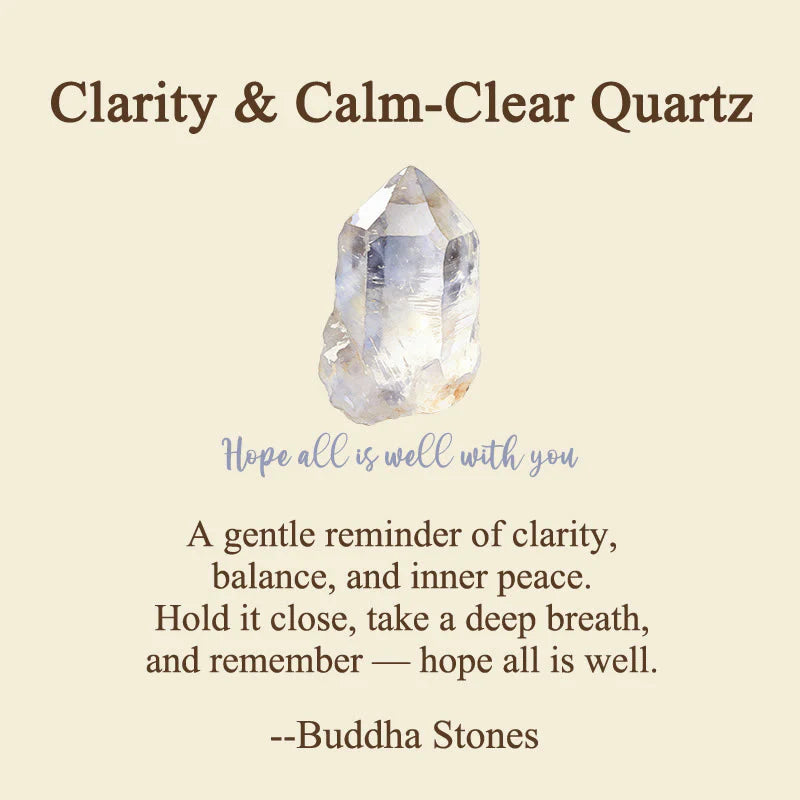 Buddha Stones Hope All Is Well With You Natural Clear Quartz White Crystal Palm Stone Energy Crystal Decor
