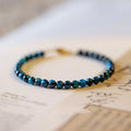 Buddha Stones Natural Blue Tiger Eye Stone Protection Chain Bracelet