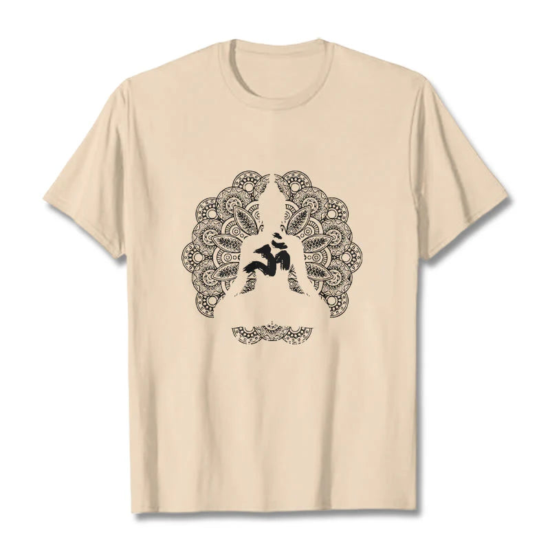 Buddha Stones Pure Color Mandala Om Symbol Pattern Tee T-shirt