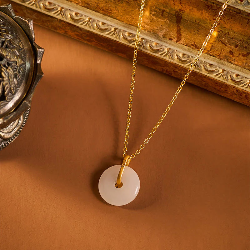 Buddha Stones Bamboo Peace Buckle Auspicious Necklace Pendant