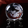 White Crystal Dragon Lotus Blessing Decoration
