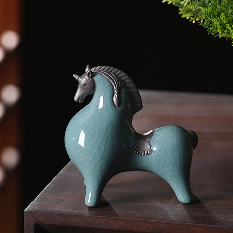Buddha Stones Year Of The Horse Ceramics Freedom Desktop Home Decoration