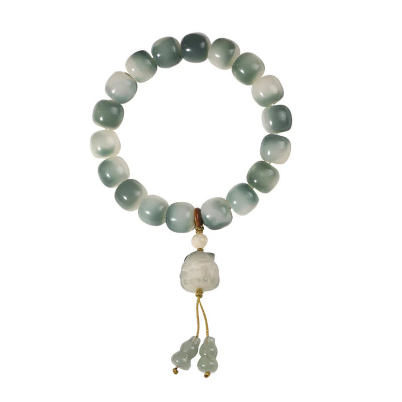 Buddha Stones Gradient Bodhi Seed Nine Tailed Fox Cat Paw Claw Pine Cone Peace Bracelet (Extra 40% Off | USE CODE: FS40)
