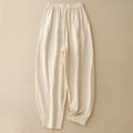 Buddha Stones Fall Solid Color Patchwork Simple Design Women's Wide Leg Pants With Pockets