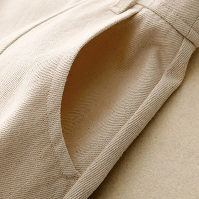 Buddha Stones Women's Plain Cotton Skirt With Pockets