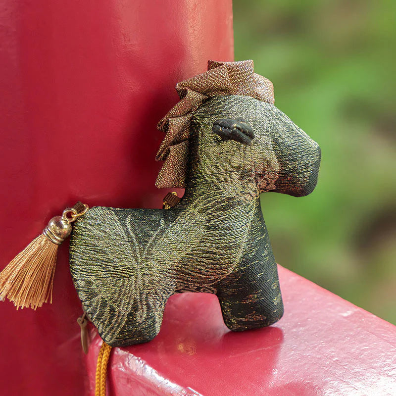 Buddha Stones Year Of The Horse Red String Tassel Embroidery Hanging Decoration