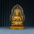Buddha Stones Tathagata Buddha Figurine Serenity Copper Statue Home Offering Decoration