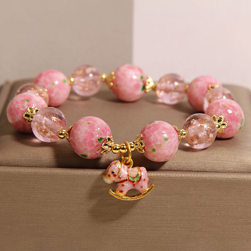 Buddha Stones Rocking Year Of The Horse Liuli Bracelet