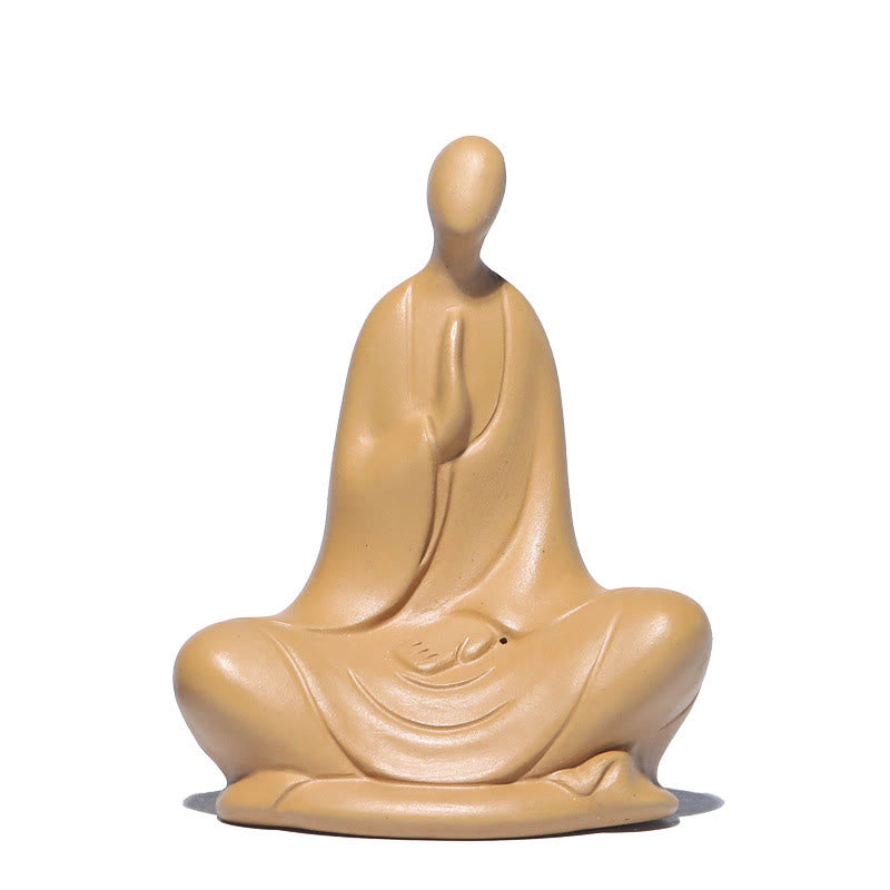 Buddha Stones Formless Buddha Prayering Ceramic Statue Zen Home Decoration 5*2.5*5.3cm
