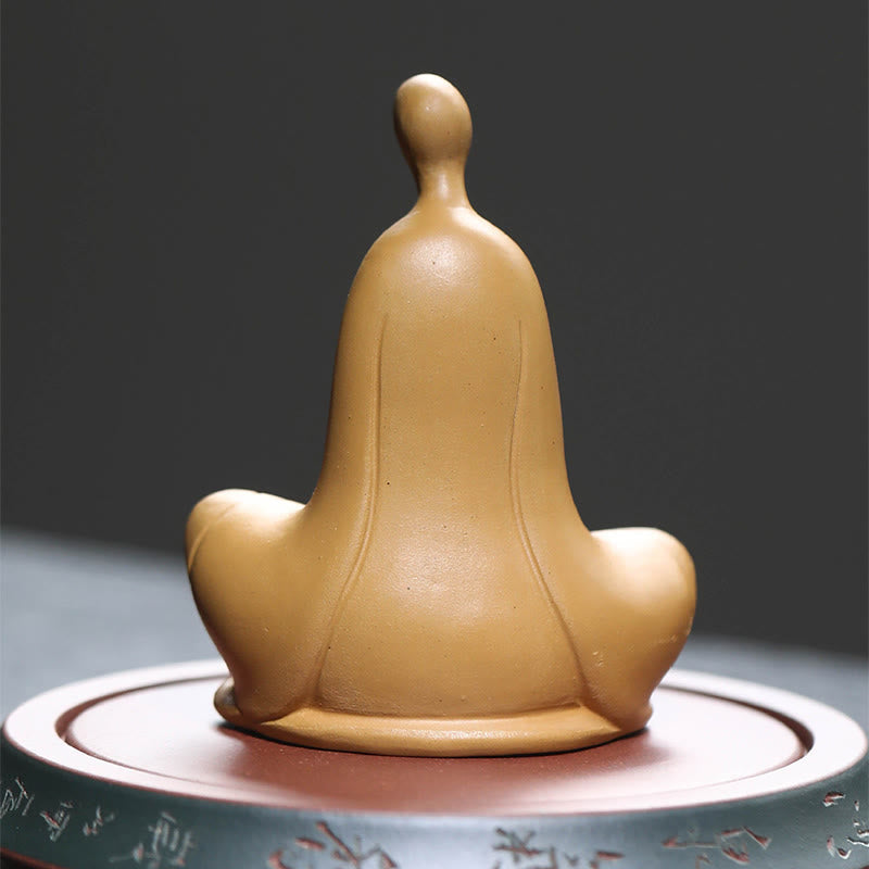 Buddha Stones Formless Buddha Prayering Ceramic Statue Zen Home Decoration 5*2.5*5.3cm