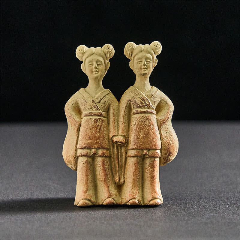 Buddha Stones FU Dogs Twins Buddha Square Ding Design Refrigerator Fridge Magnet Home Decoration