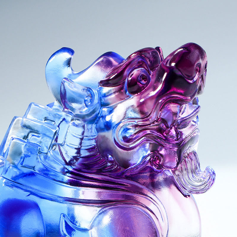 Buddha Stones Liuli Crystal Pixiu Wealth Luck Home Decoration