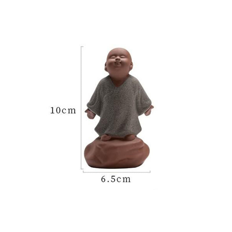 Buddha Stones Looking Up Resting Monk Ceramic Statue Compassion Home Decoration