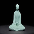 Buddha Stones Meditation Buddha Statue Sandstone Home Figure Desk Decoration 6*4.5*9.5cm
