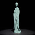 Buddha Stones Meditation Buddha Standing Statue Sandstone Home Decoration 3.8*6.5*17cm