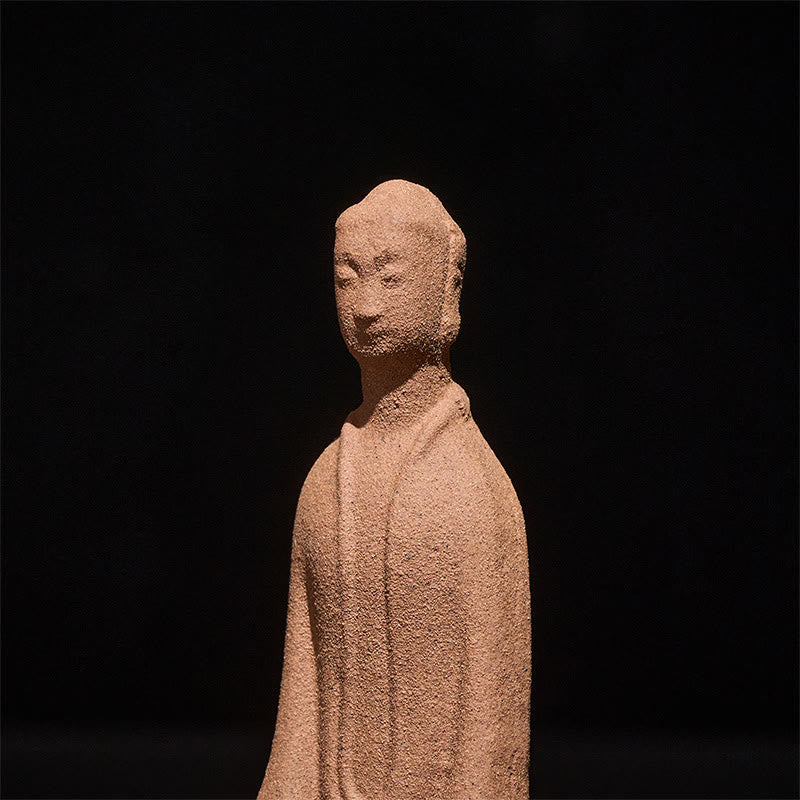 Buddha Stones Sitting Buddha Prayering Ceramic Statue Zen Home Decoration 5*3*8.5cm