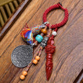 Buddha Stones Chinese Zodiac Nine Palaces Eight Diagrams Buddha Dzi Bead Serenity Key Chain