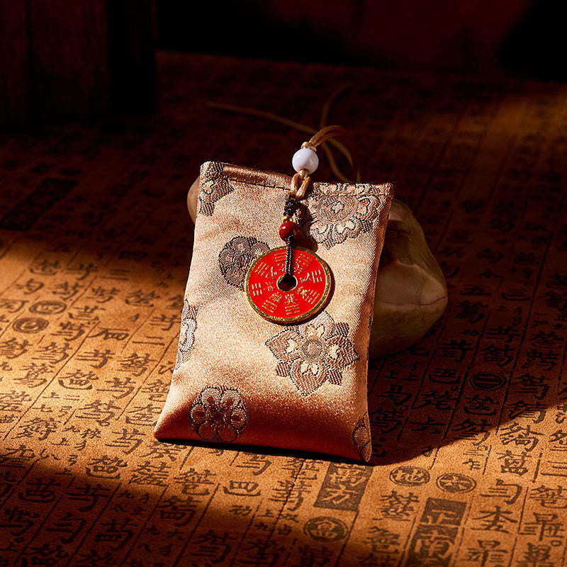 Buddha Stones Mountain Ghosts Spend Money Jacquard Embroidery Sachet Blessing Hanging Decoration