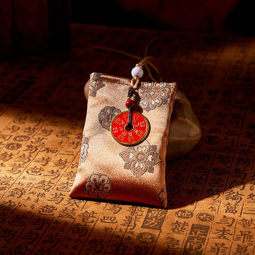 Buddha Stones Mountain Ghosts Spend Money Jacquard Embroidery Sachet Blessing Hanging Decoration
