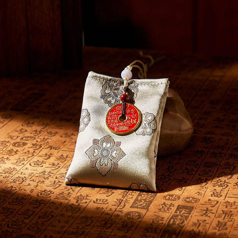 Buddha Stones Mountain Ghosts Spend Money Jacquard Embroidery Sachet Blessing Hanging Decoration