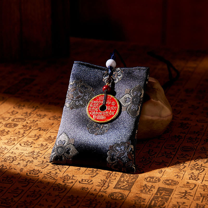 Buddha Stones Mountain Ghosts Spend Money Jacquard Embroidery Sachet Blessing Hanging Decoration