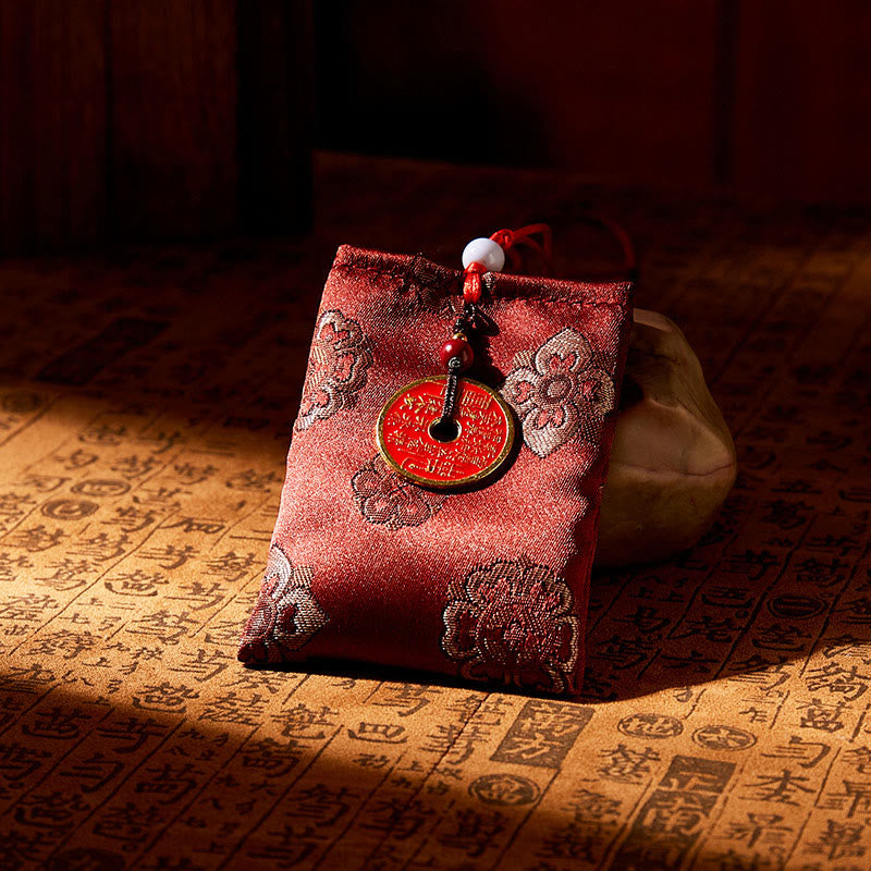 Buddha Stones Mountain Ghosts Spend Money Jacquard Embroidery Sachet Blessing Hanging Decoration