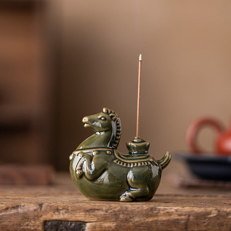 Buddha Stones Year Of The Horse 2026 New Year Ingot Luck Incense Burner