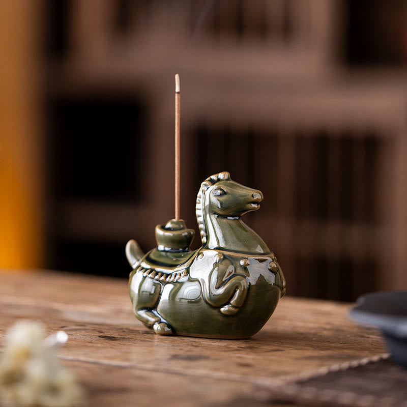 Buddha Stones Year Of The Horse 2026 New Year Ingot Luck Incense Burner
