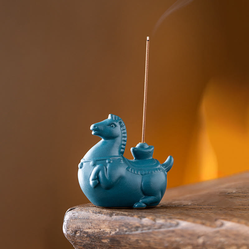 Buddha Stones Year Of The Horse 2026 New Year Ingot Luck Incense Burner