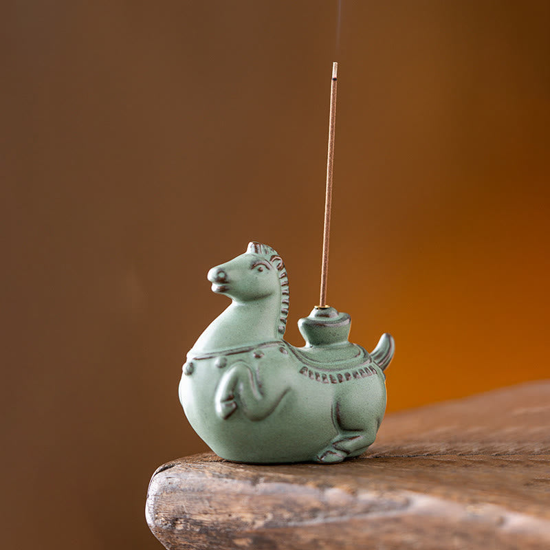 Buddha Stones Year Of The Horse 2026 New Year Ingot Luck Incense Burner