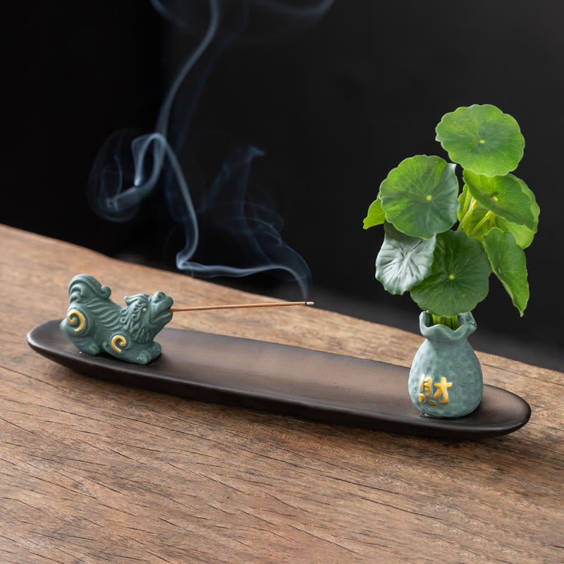 Buddha Stones Pixiu Wealth Home Decoration Incense Burner