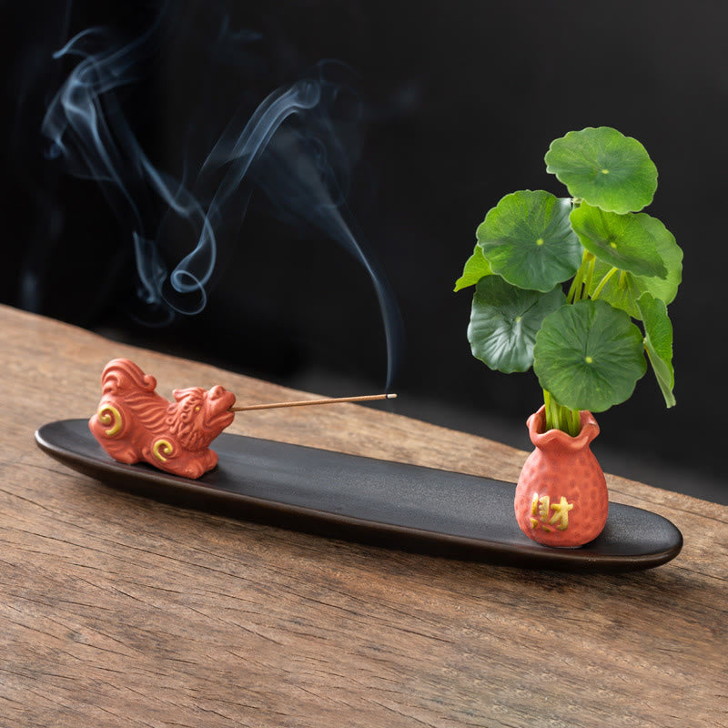 Buddha Stones Pixiu Wealth Home Decoration Incense Burner