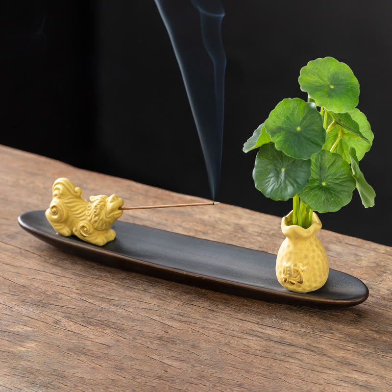 Buddha Stones Pixiu Wealth Home Decoration Incense Burner
