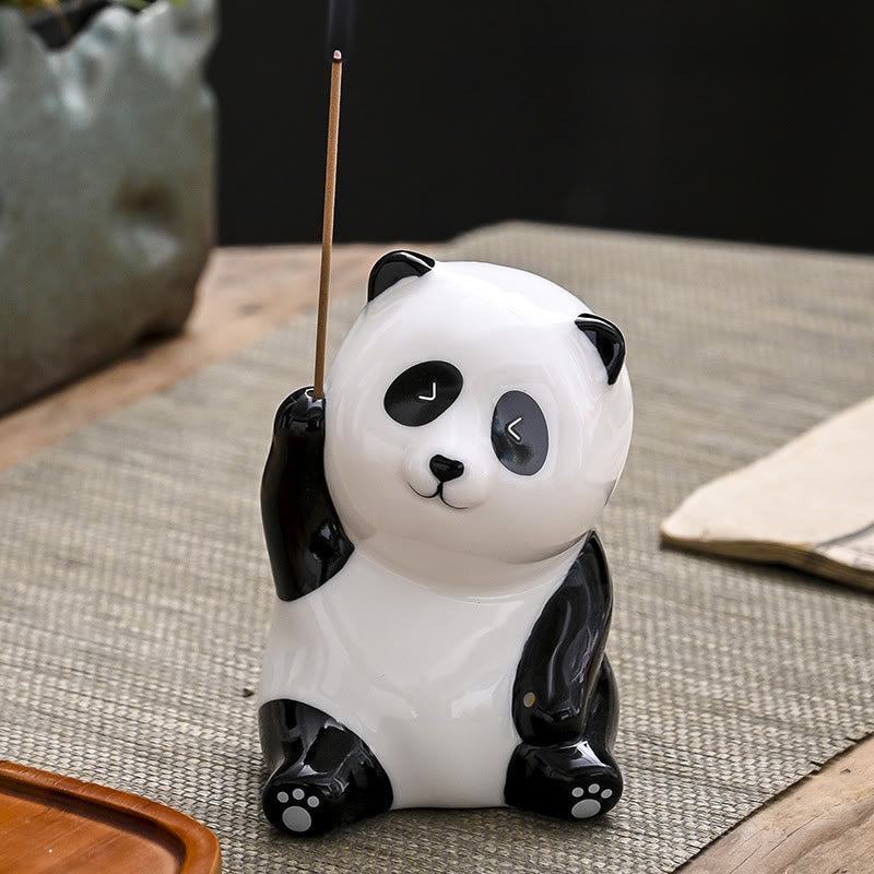 Buddha Stones Panda Shape Home Decoration Incense Burner
