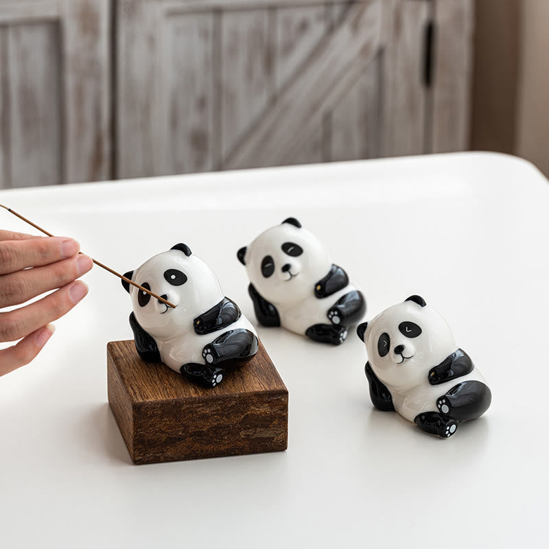 Buddha Stones Panda Shape Home Decoration Incense Burner