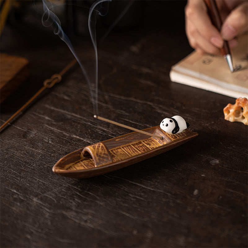 Buddha Stones Panda Home Decoration Incense Burner