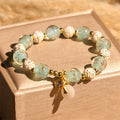 Buddha Stones Blue Liuli Glass Blessings Bracelet