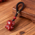 Buddha Stones Year Of The Horse Cinnabar Keep Away Evil Spirits Key Chain