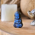 Buddha Stones Buddha Symbol Natural Labradorite Figurine Cure Statue Home Decoration