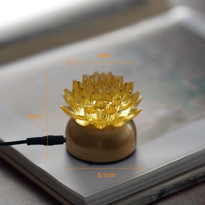 Buddha Stones Lotus Liuli Glass Copper Brass New Begining Home Decoration