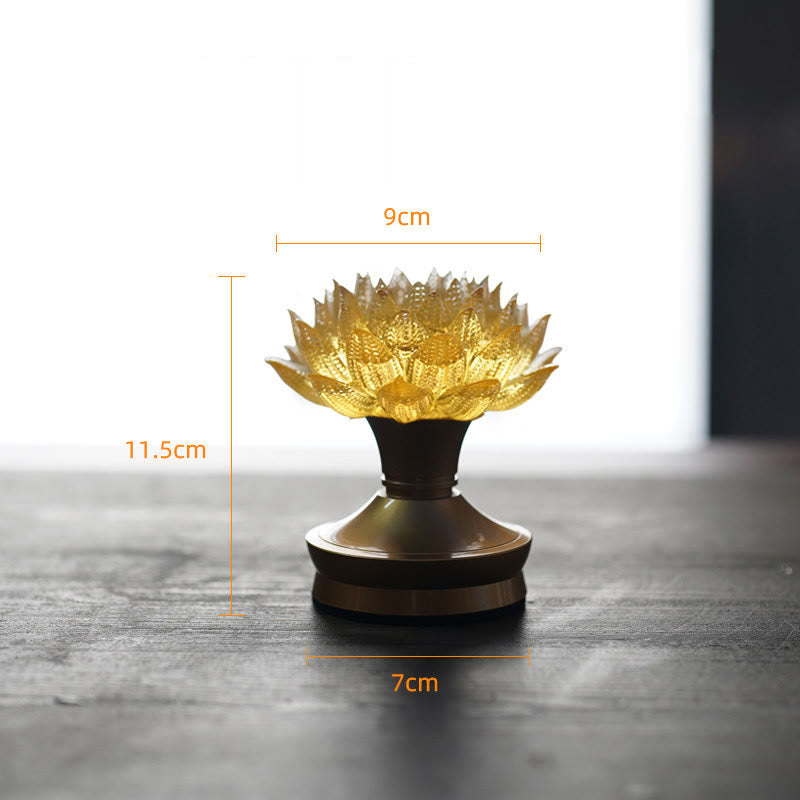 Buddha Stones Lotus Liuli Glass Copper Brass New Begining Home Decoration